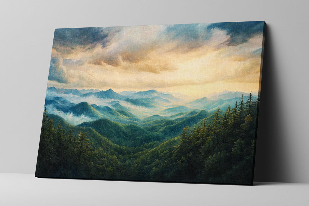 Smoky Mountain Canvas Print - Extra Large Nature Wall Art | Gallery Wrapped Canvas