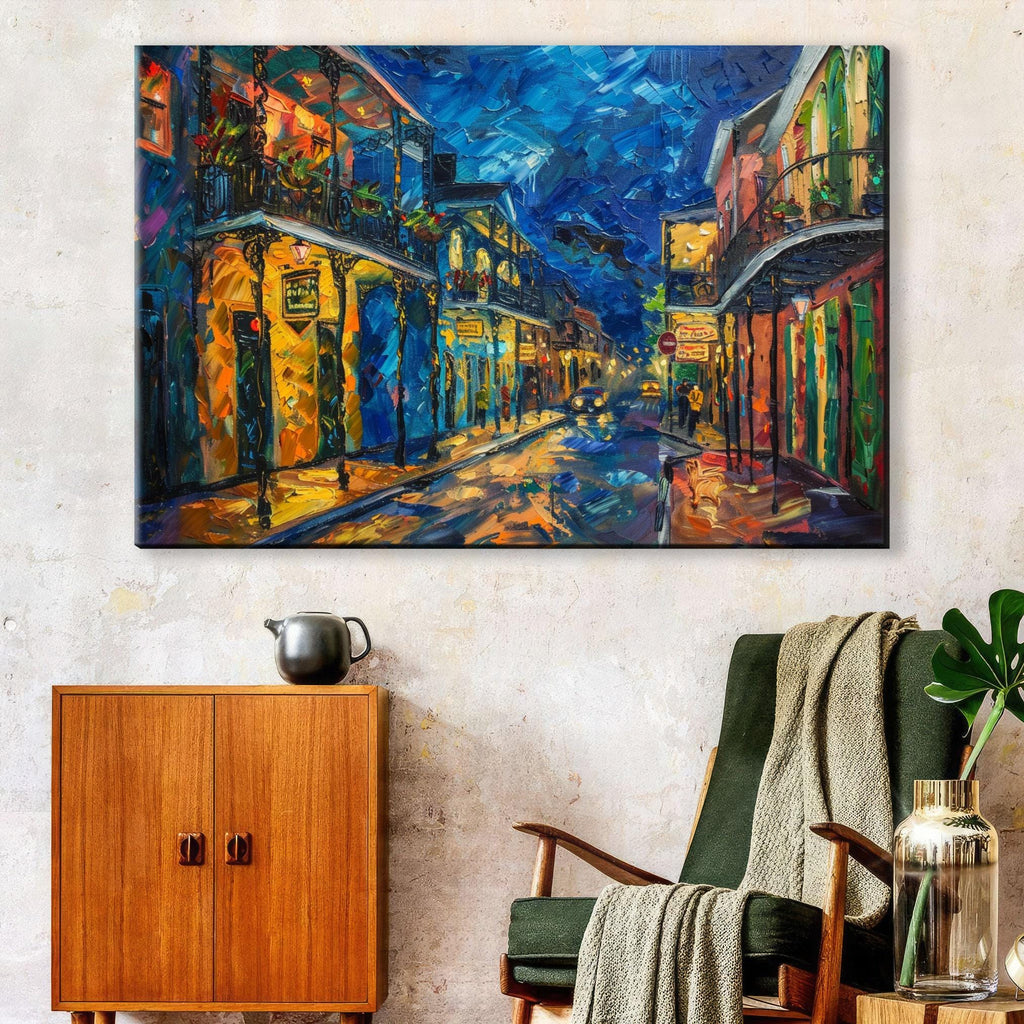 New Orleans Painting | Heavy Texture Canvas Print - Large Gallery-Wrapped Art