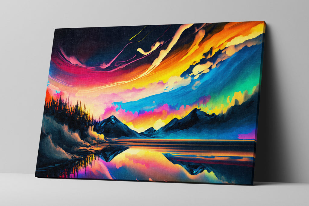 Aurora Borealis Canvas - Vibrant Northern Lights Art | Celestial Wall Decor
