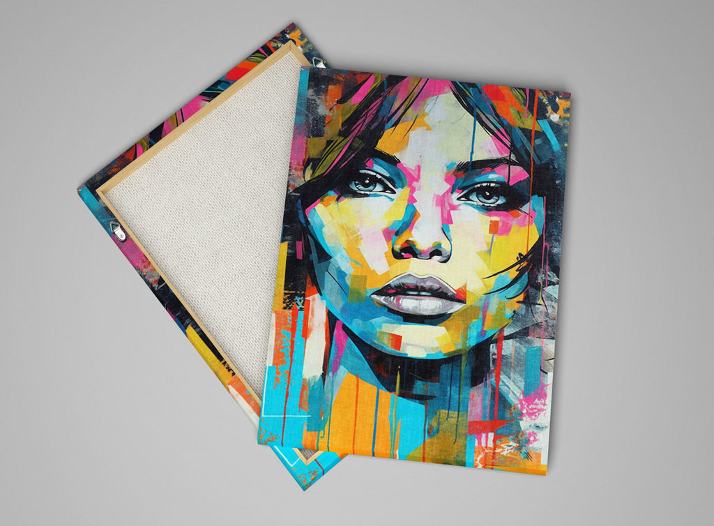 Minimal Woman Artwork – Expressive Canvas Wall Art Painting | Large Pop Art