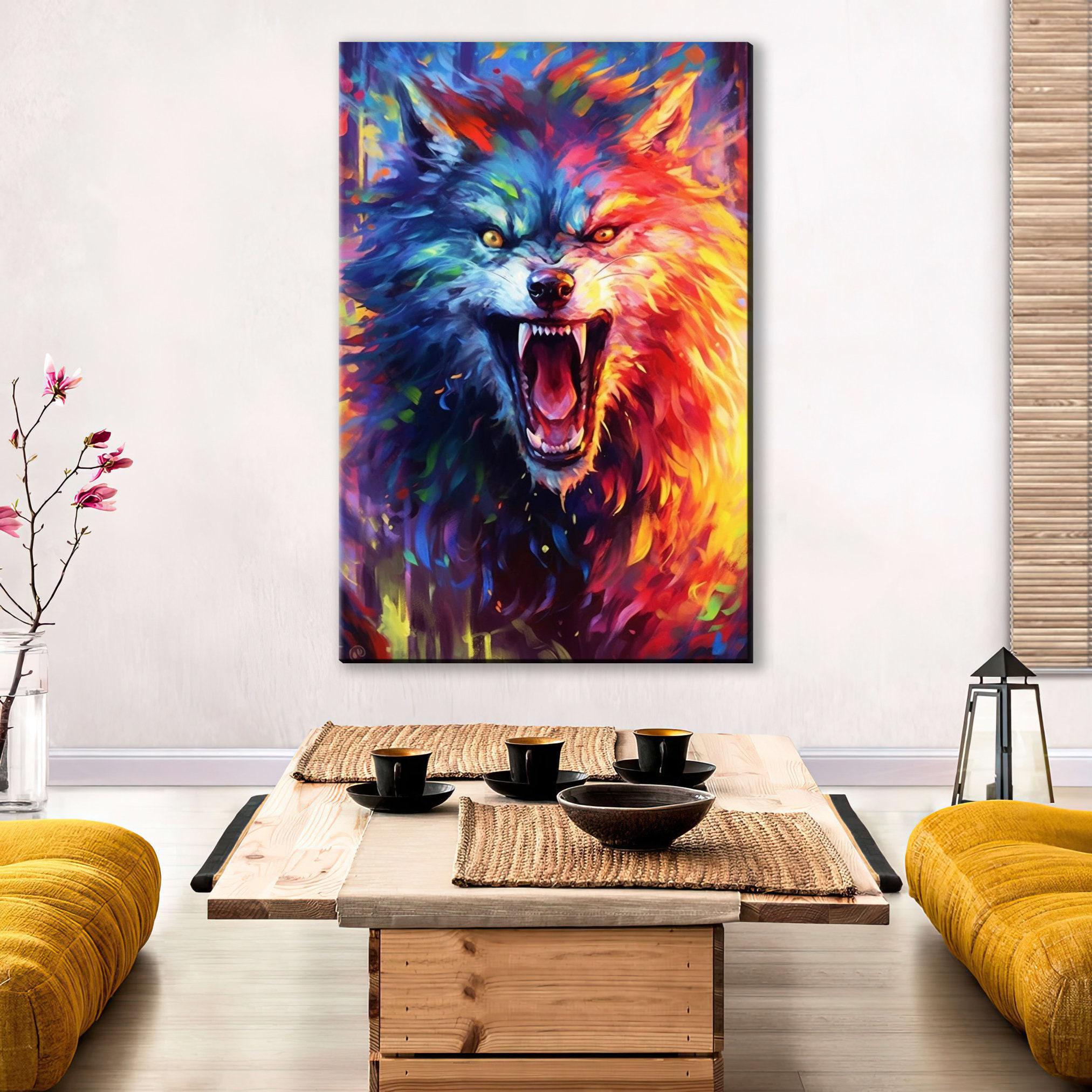 Werewolf Halloween Decor - Large Gallery Wrapped Canvas Print | Spooky Wall Art