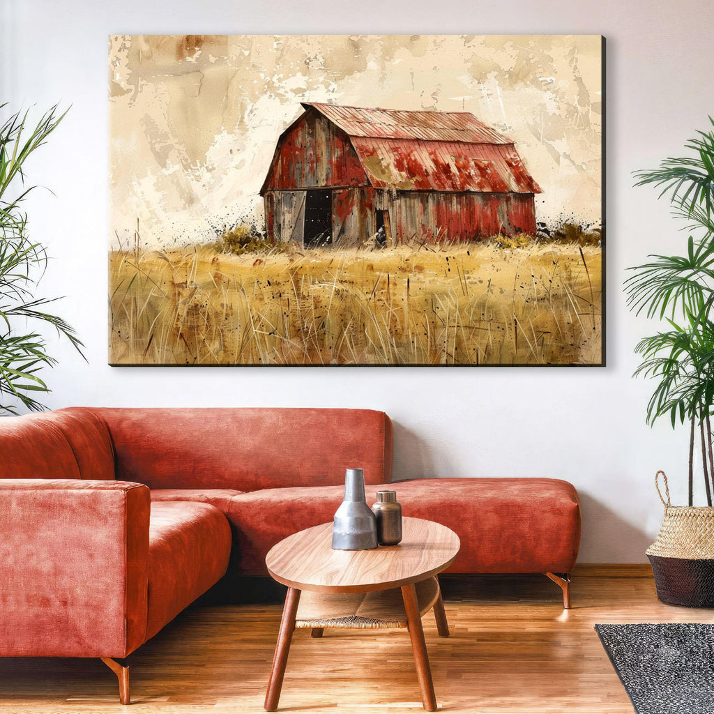 Farmhouse Barn Decor – Large Canvas Art | Rustic Wall Art on Gallery Wrapped Wood Frame