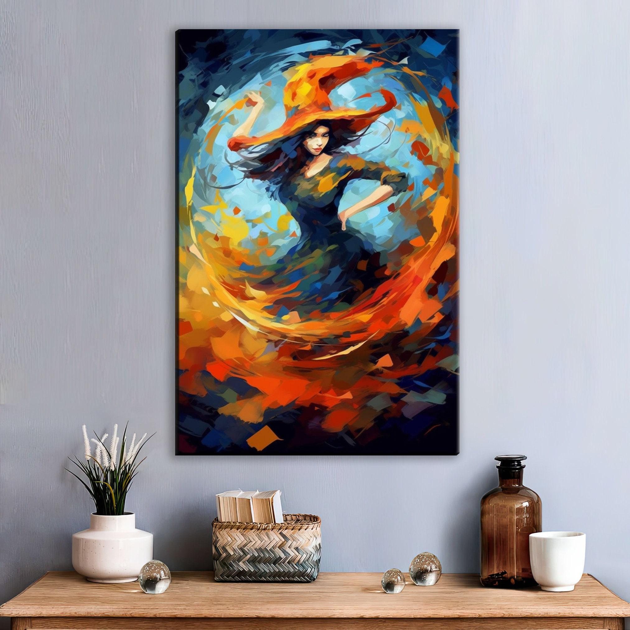 Halloween Witch Canvas | Large Gallery Wrapped Premium Artist Canvas Print