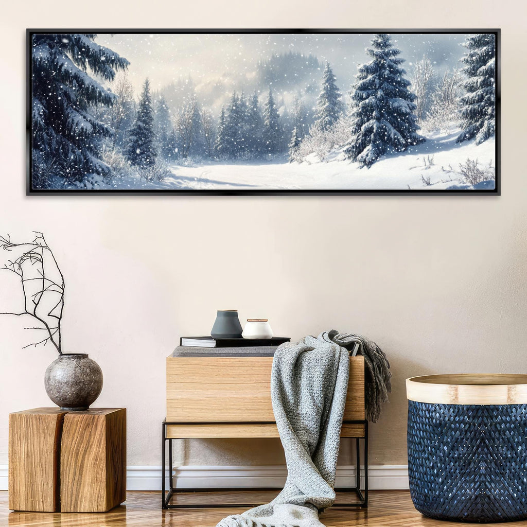 a picture of a snowy landscape with trees