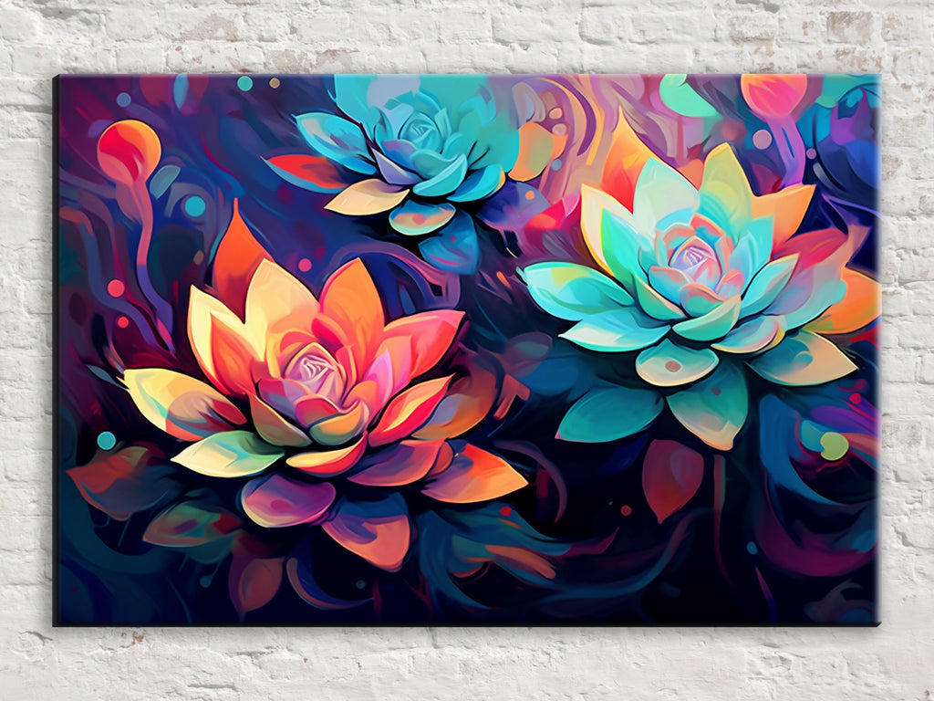 Succulent Wall Art – Modern Botanical Wall Print | Large Giclee Canvas, Gallery Ready