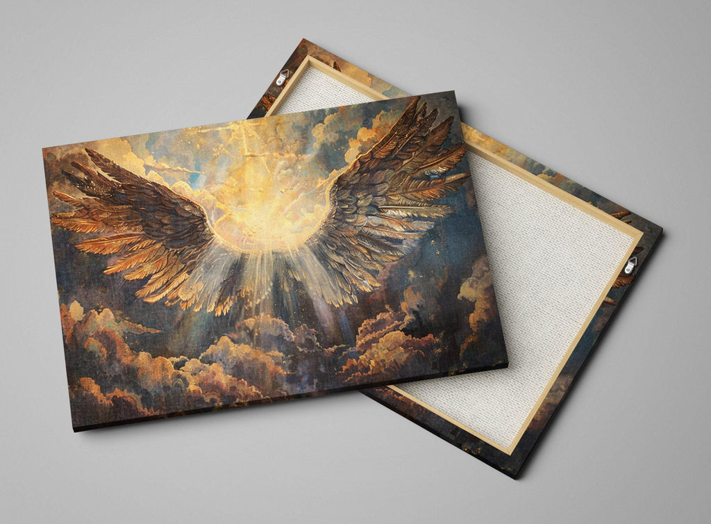 Angel Wings Artwork – Large Canvas Wall Art | Gallery Wrapped, Ready to Hang