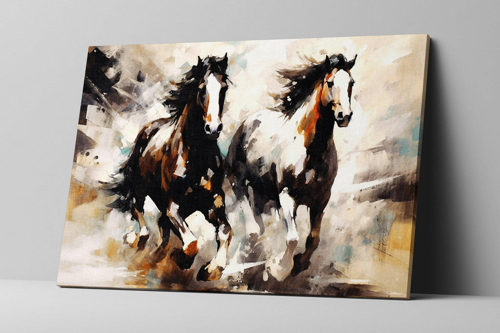 Pinto Horses Canvas - Large Canvas Art | Gallery Wrapped Wall Art Print