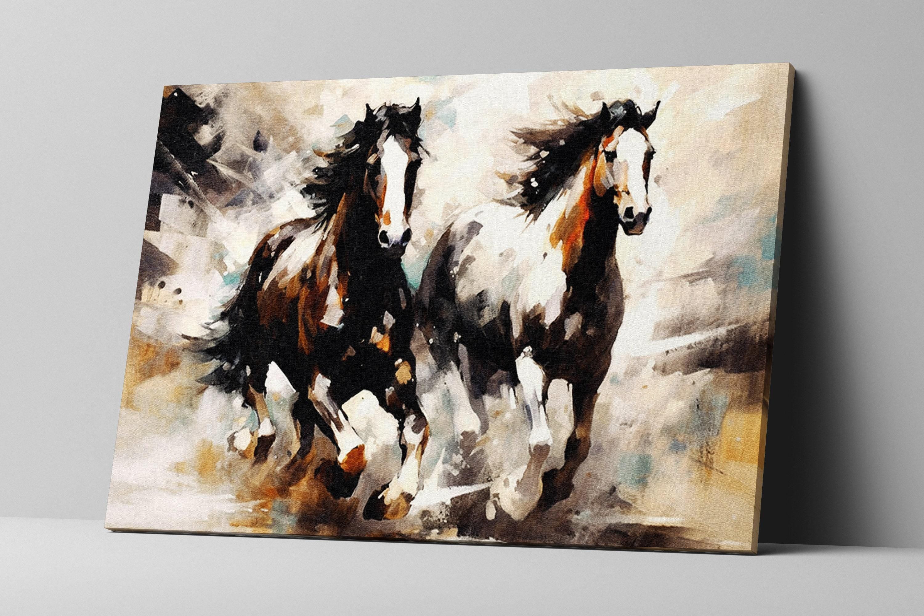 Pinto Horses Canvas - Large Canvas Art | Gallery Wrapped Wall Art Print