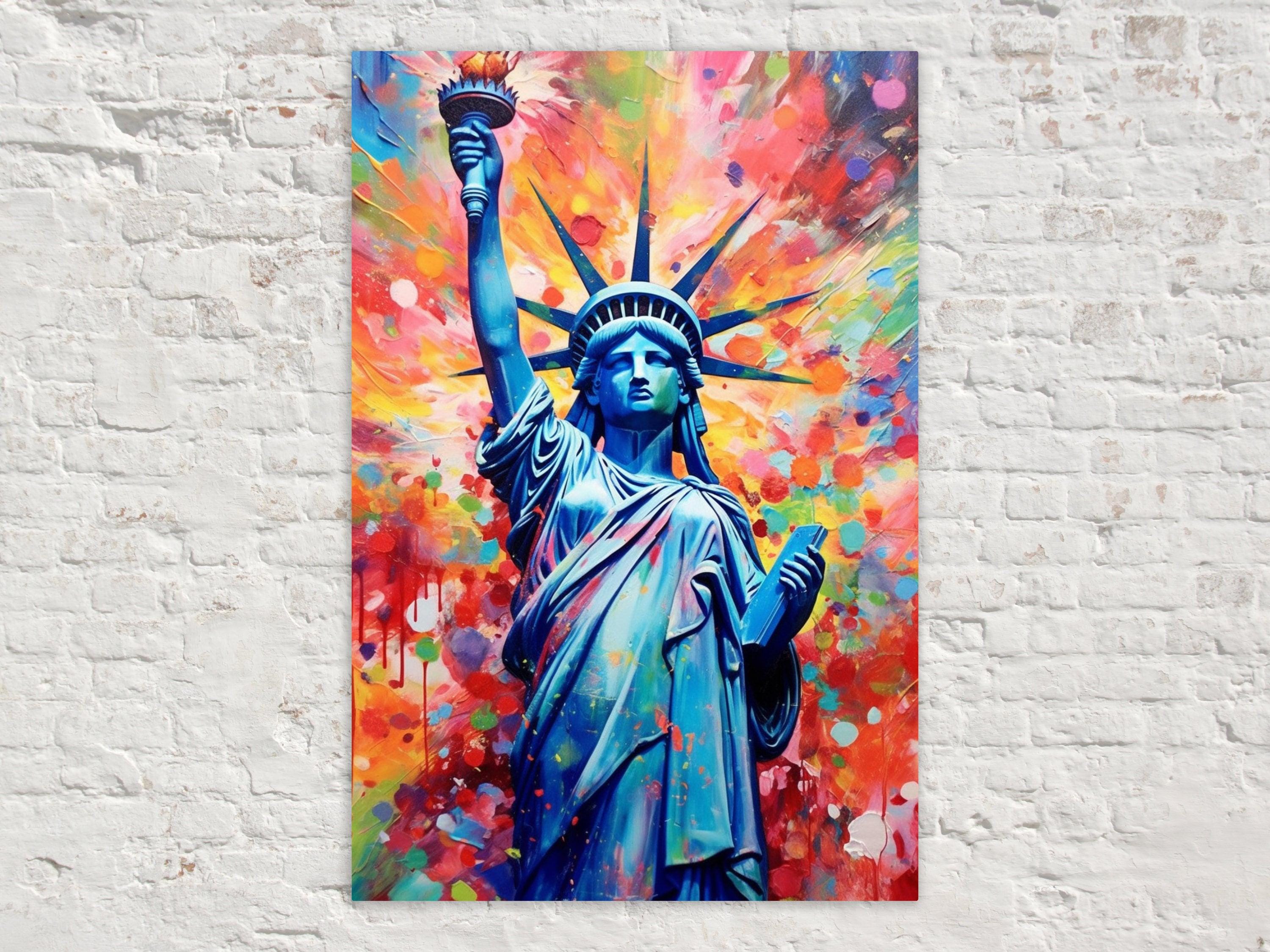 Statue of Liberty Canvas - Large American Wall Art Print | Patriotic Home Decor