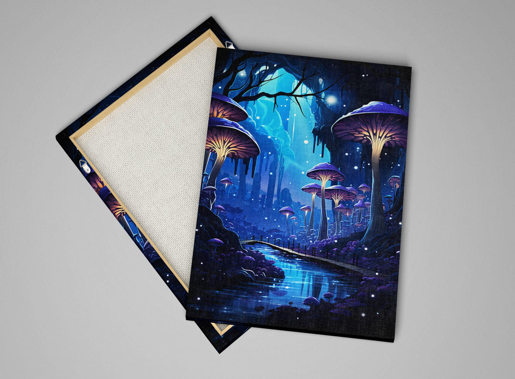 Mystical Mushroom Canvas – Large Psychedelic Mushroom Print on Gallery Wrapped Canvas