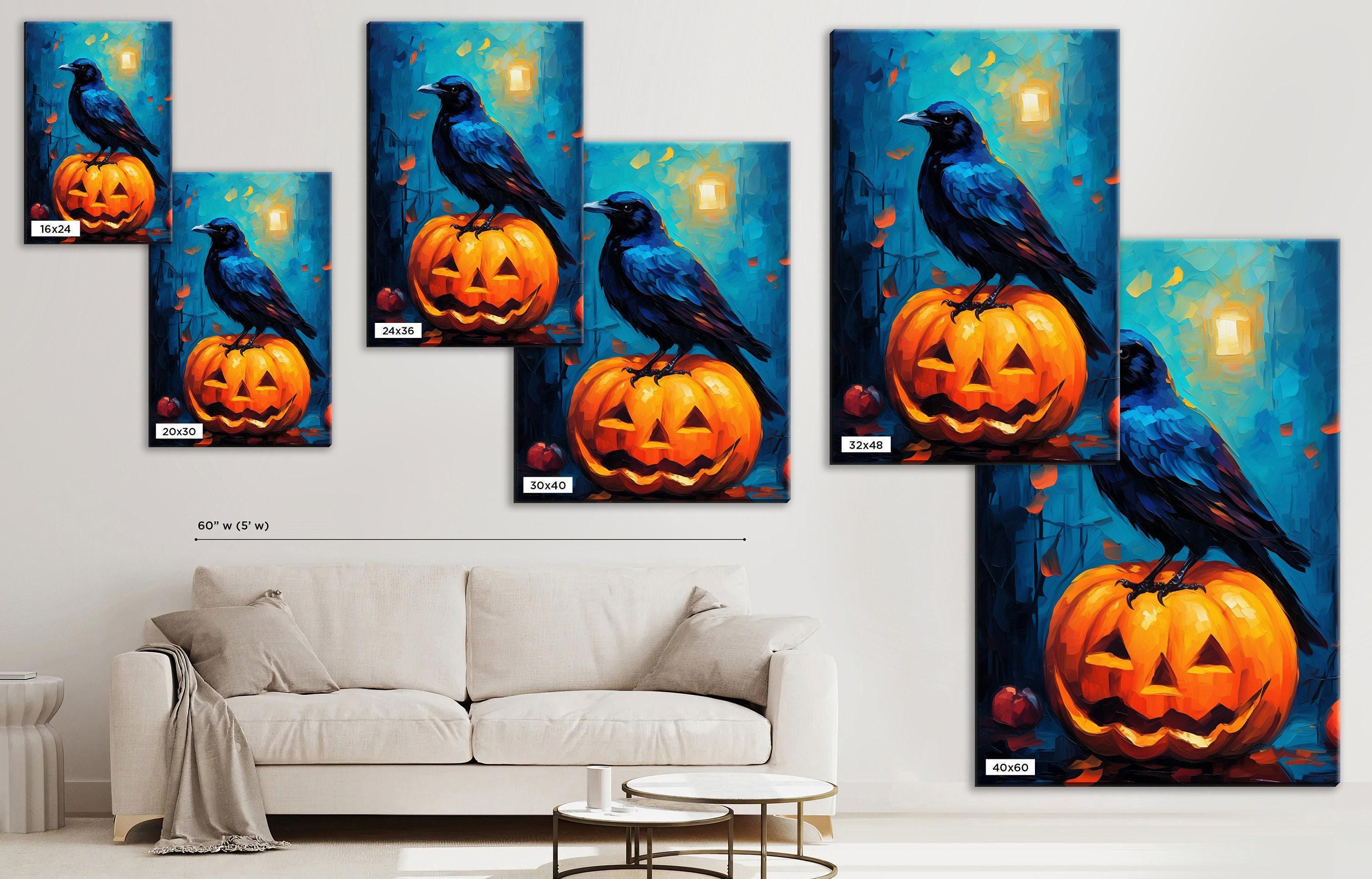 Halloween Pumpkin Canvas - Jack O Lantern Art | Large Gallery Wrapped Print