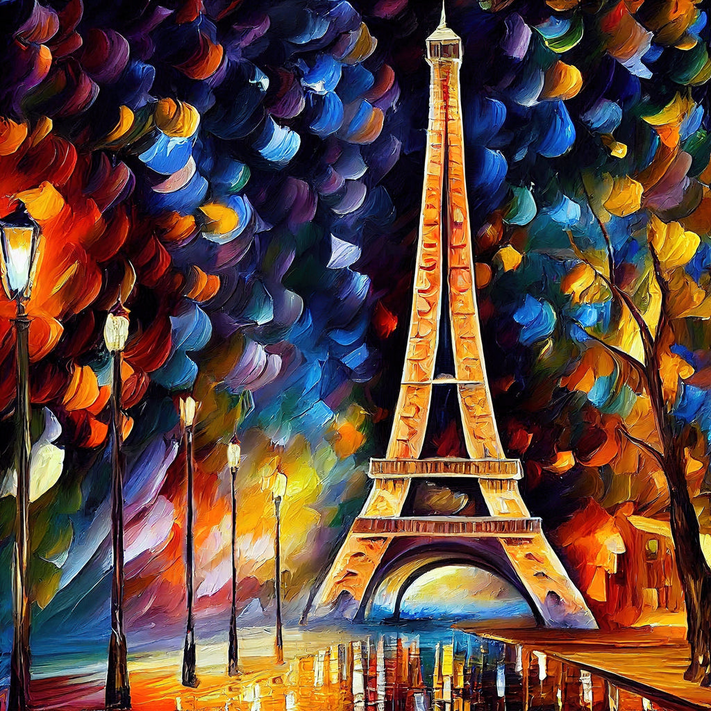 Eiffel Tower Canvas – Vibrant Paris Wall Art With Wooden Frame & Scratch Resistant Coating