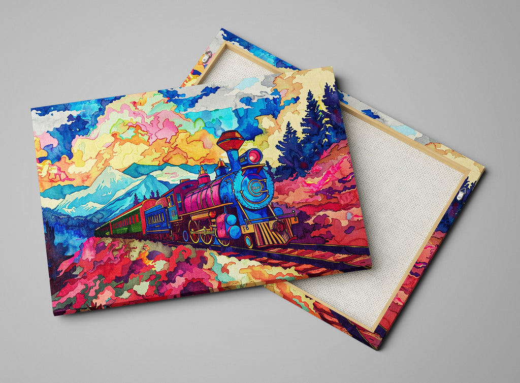 Steam Engine Canvas | Classic Railway Wall Art - Gallery Wrapped, Ready to Hang