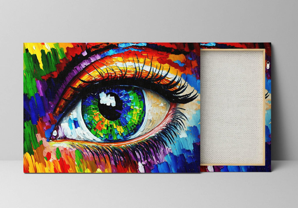 Colorful Eye Canvas - Abstract Eye Art Print | Vibrant Wall Art for Optometry Office