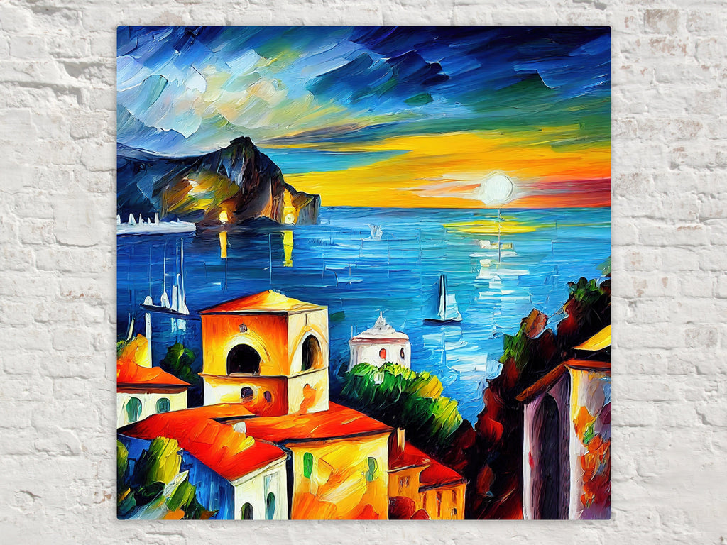 Italy Canvas Print - Amalfi Coast Art on Gallery Ready Wooden Frame