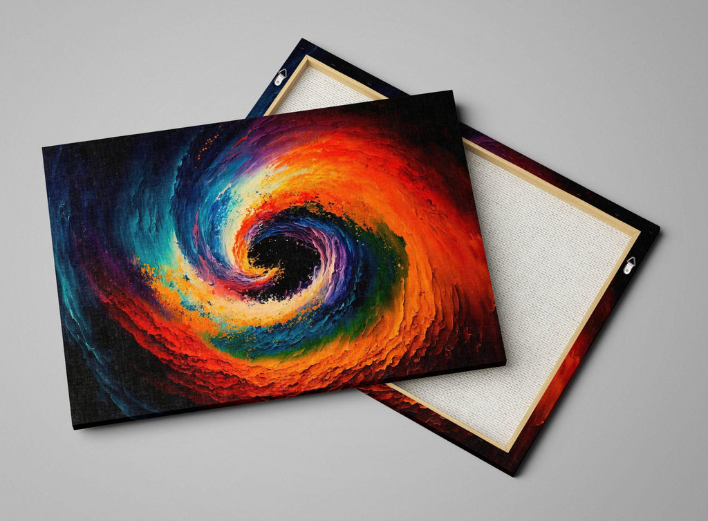Black Hole Canvas – Outer Space Art Giclée Print | Gallery Wrapped, Ready to Hang