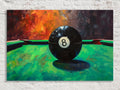 8 Ball Pool Art - Classic Pool Table Scene | Gallery Wrapped Canvas, Extra Large