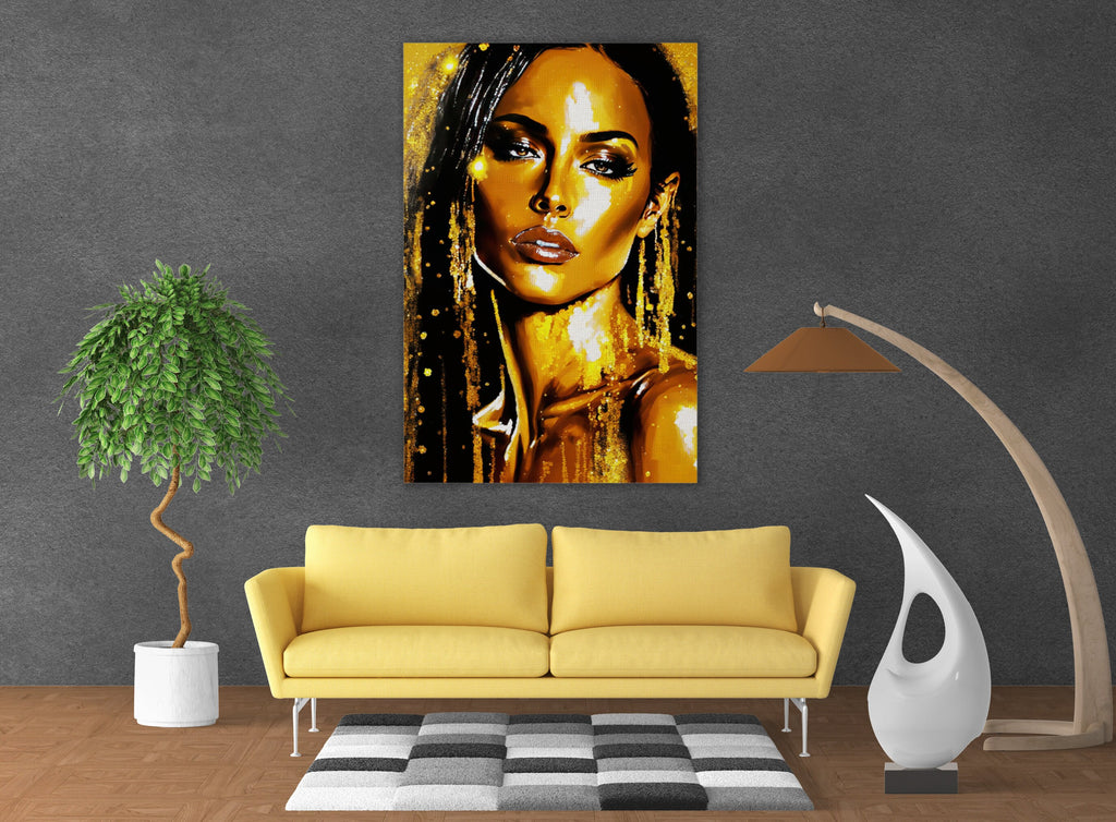 Black Female Art - Vibrant African American Canvas | Gallery Ready Wall Decor