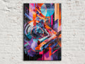 Retro Futurism Wall Art – Large Abstract Canvas | Gallery Wrapped Print, Ready to Hang