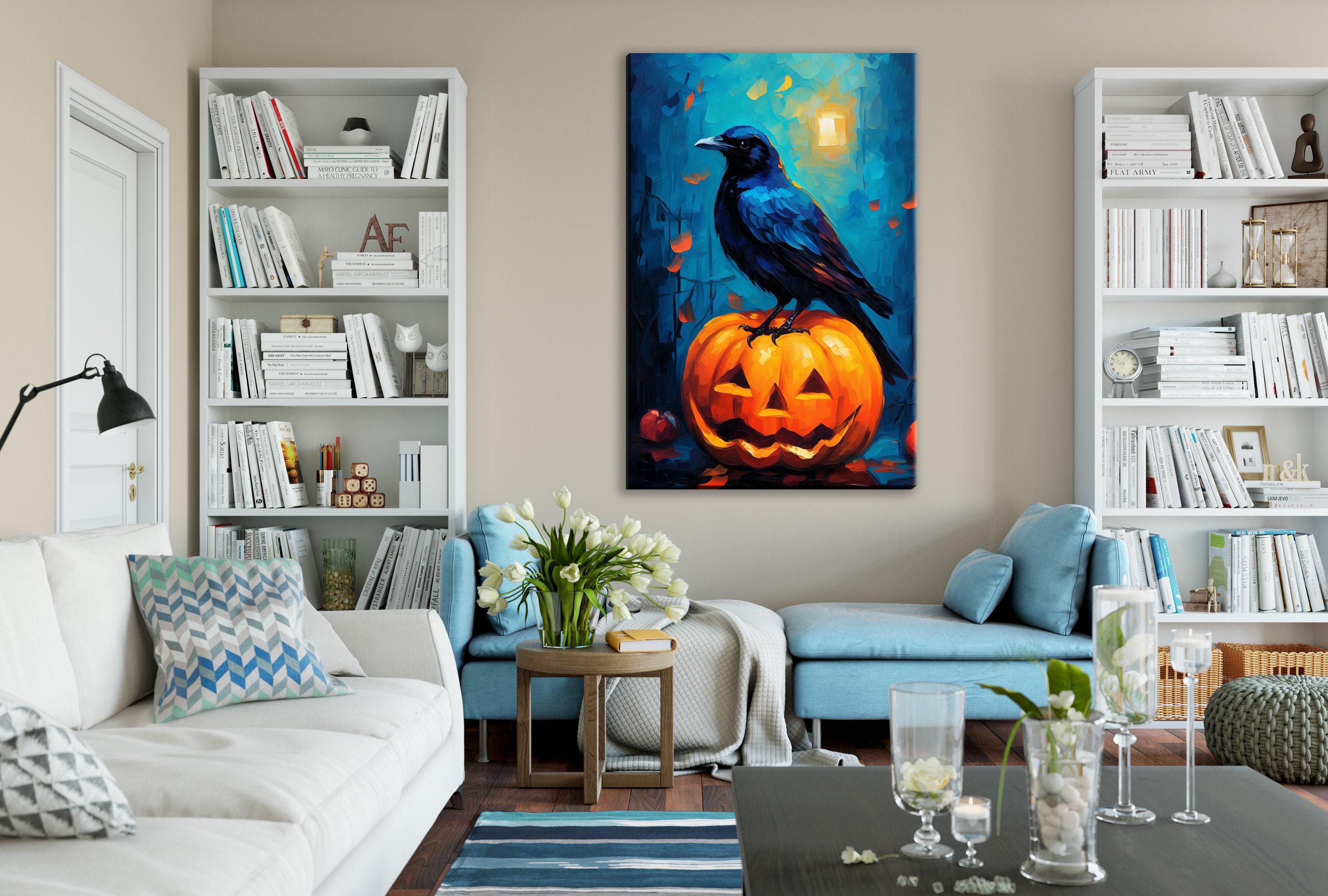 Halloween Pumpkin Canvas - Jack O Lantern Art | Large Gallery Wrapped Print