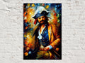 Pirate Canvas Wall Art – Colorful Oil Painting Print With Scratch Resistant Coating