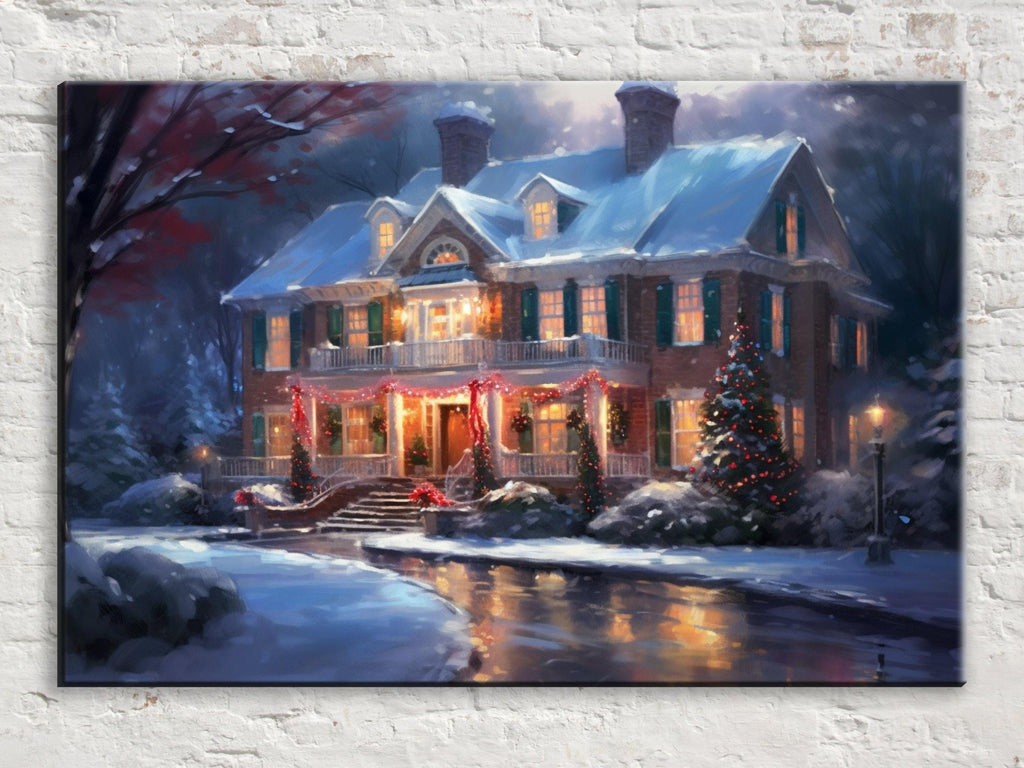 Christmas Canvas Art | Winter Wonderland Holiday Wall Decor - Scratch Resistant Extra Large Canvas Print