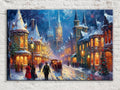 Victorian Christmas Art | Classic Holiday Decor on Extra Large Gallery Wrapped Canvas Print