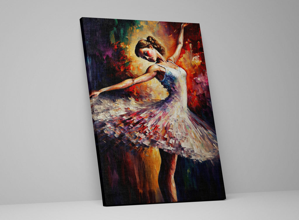 Ballerina Wall Art - High Quality Canvas Print with Wooden Frame & Scratch Resistant Coating