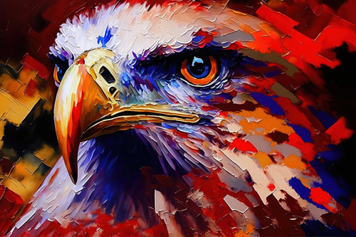 Bald Eagle Canvas Print - Patriotic USA Canvas Decor With Wooden Frame & UV Coating