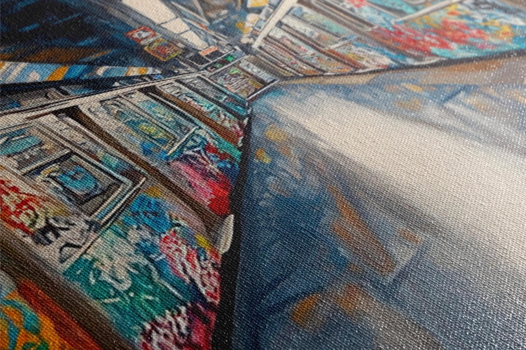 a close up of a piece of art on a canvas
