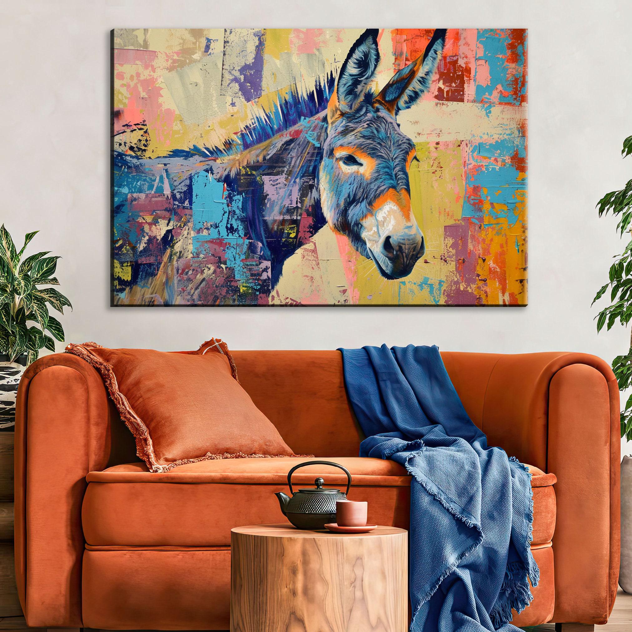 Donkey Pop Art - Large Canvas Art | Gallery Wrapped Canvas, Ready to Hang