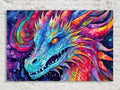Dragon Canvas Art – Large Canvas Print With Fierce Dragon Artwork & Vibrant Fantasy Painting