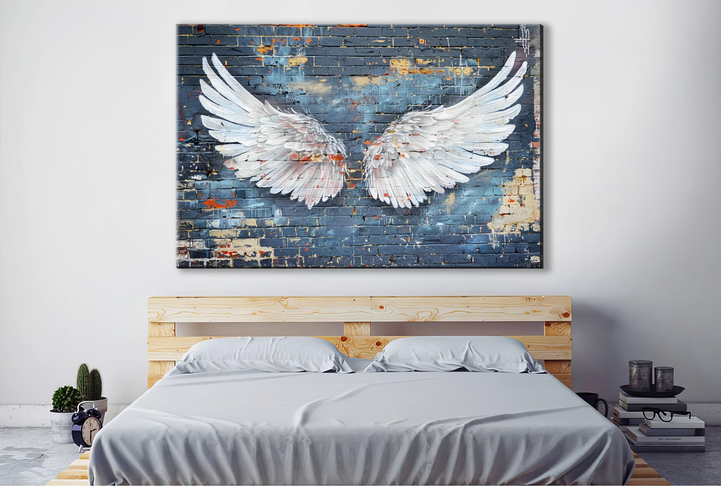 Banksy Angel Wings Art - Large Canvas Print | Urban Street Art, Ready to Hang