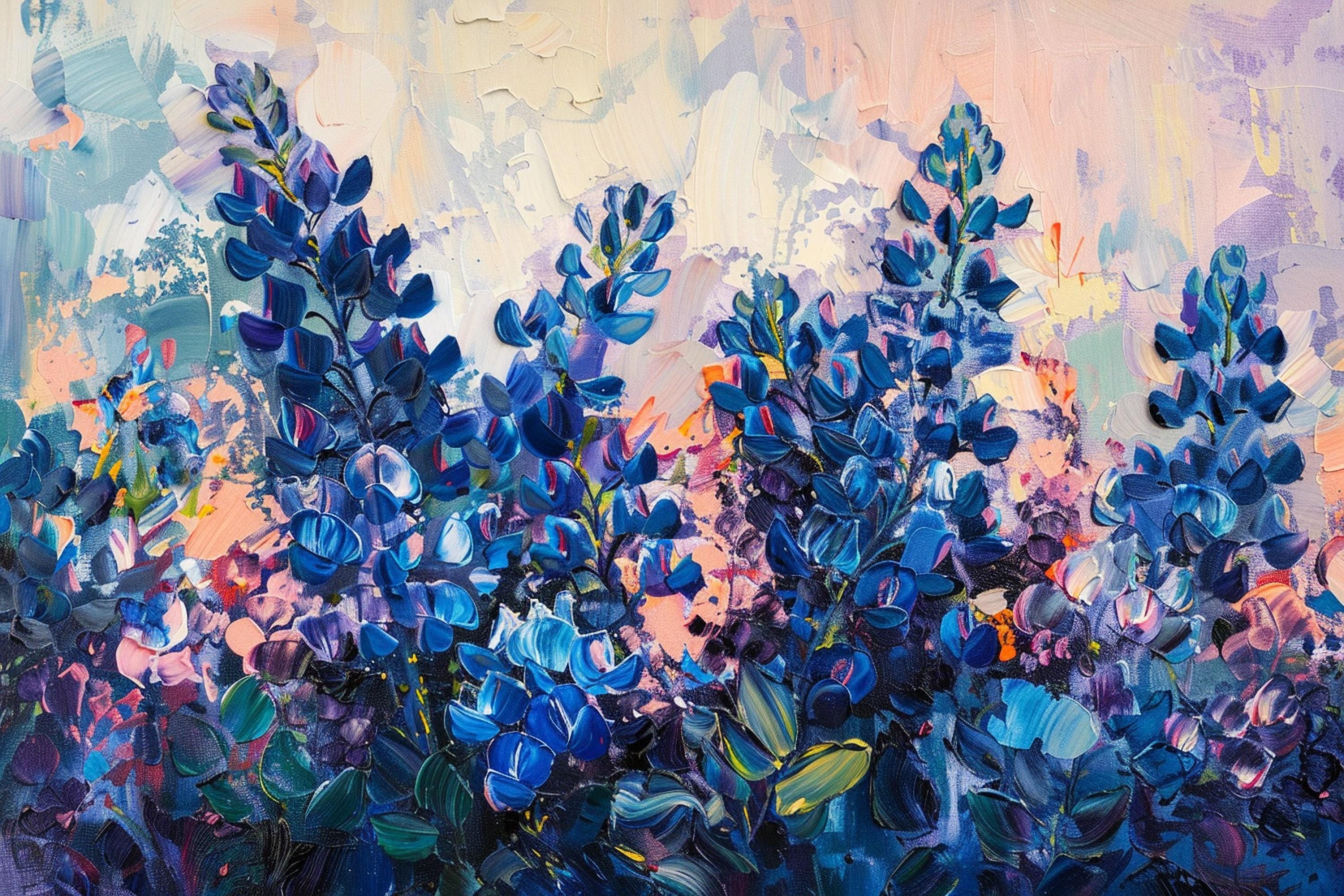 Texas Bluebonnet Art – Large Canvas Print | Gallery Wrapped Wildflower Canvas