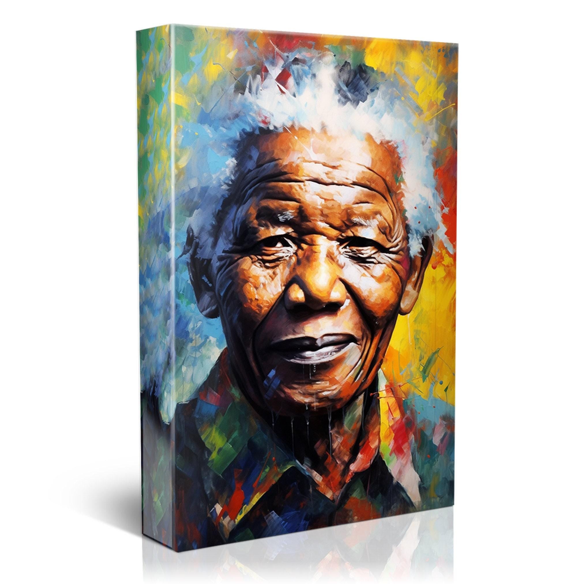 Nelson Mandela Wall Art - Extra Large Canvas Print | Gallery Wrapped, Ready to Hang