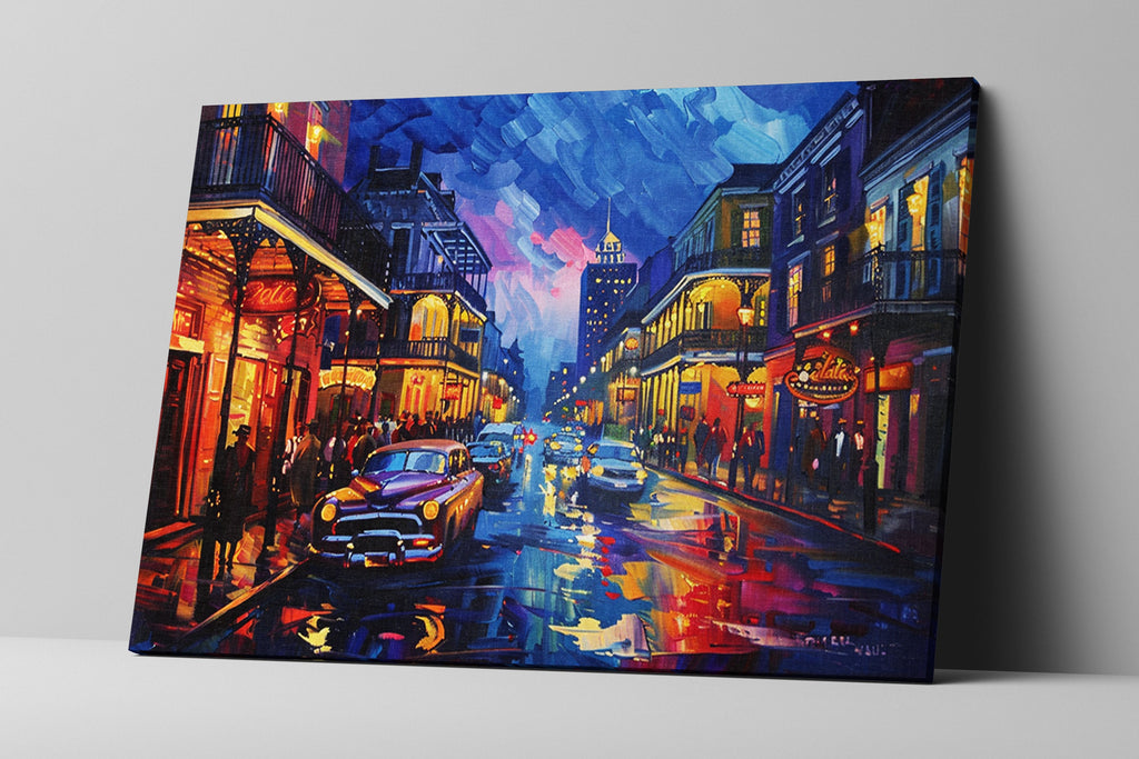 French Quarter Wall Art – Vintage New Orleans Canvas | Large Gallery Wrapped Print