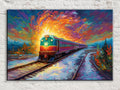 Railroad Cargo Print - Large Gallery Wrapped Canvas | Freight Train Art