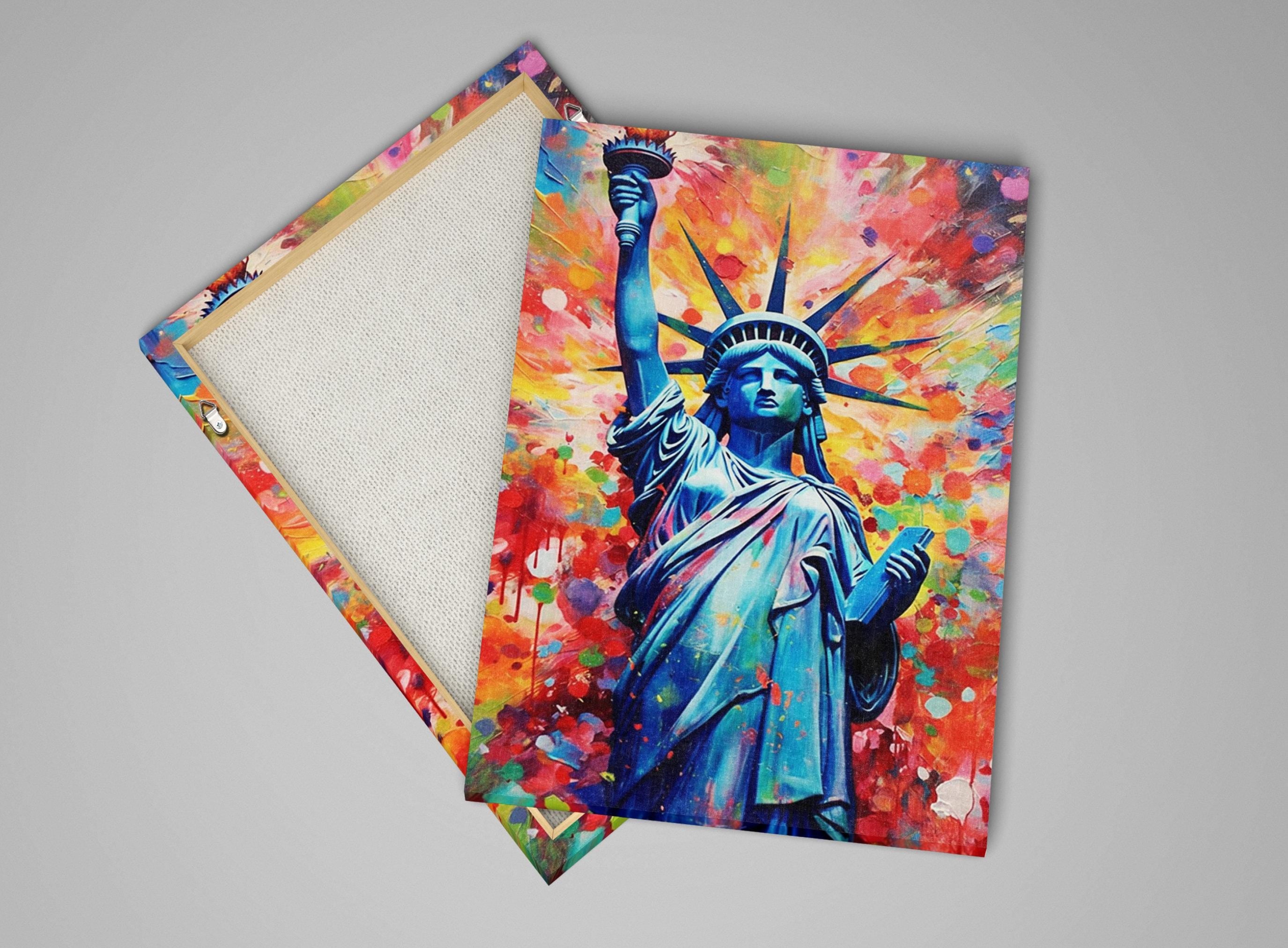 Statue of Liberty Canvas - Large American Wall Art Print | Patriotic Home Decor