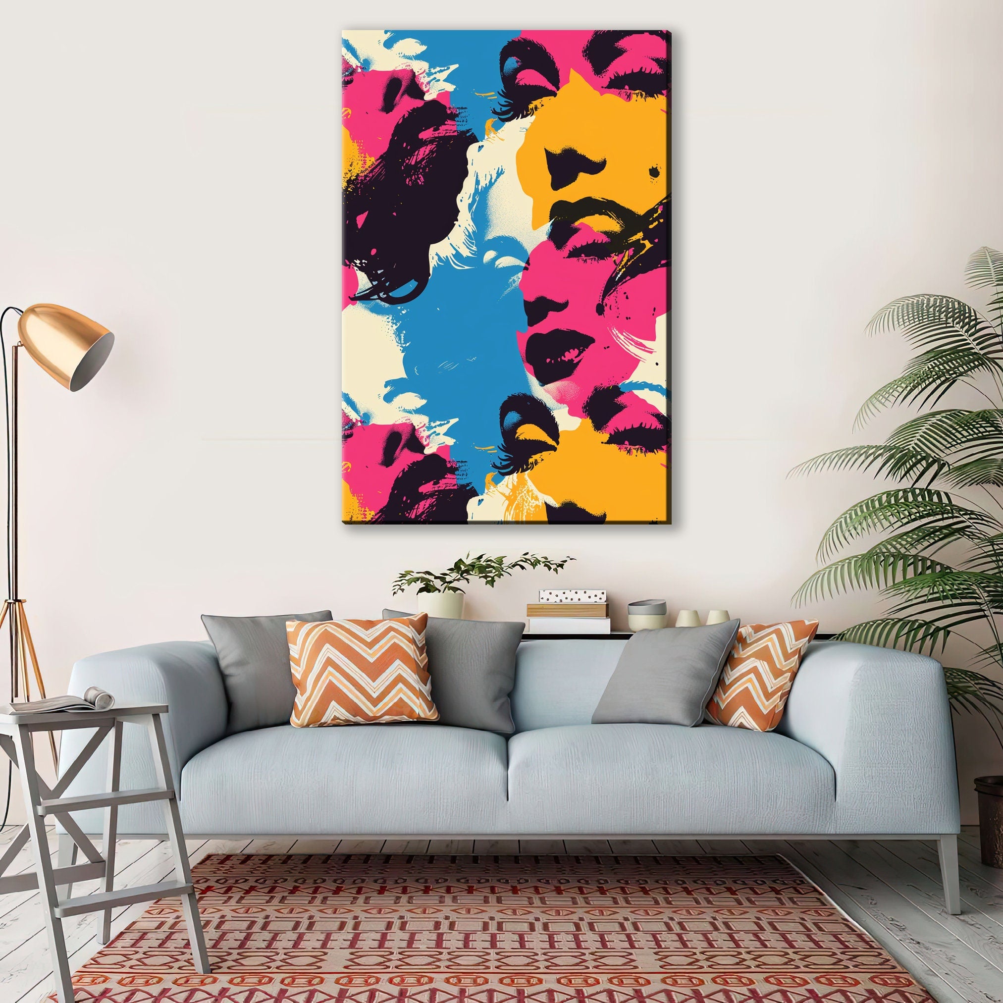 Warhol Style Pop Art - Large Marilyn Monroe Artwork on Gallery Wrapped Canvas