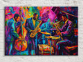 Jazz Canvas Wall Art – Vibrant Jazz Wall Decor | Gallery Wrapped Music Canvas Print
