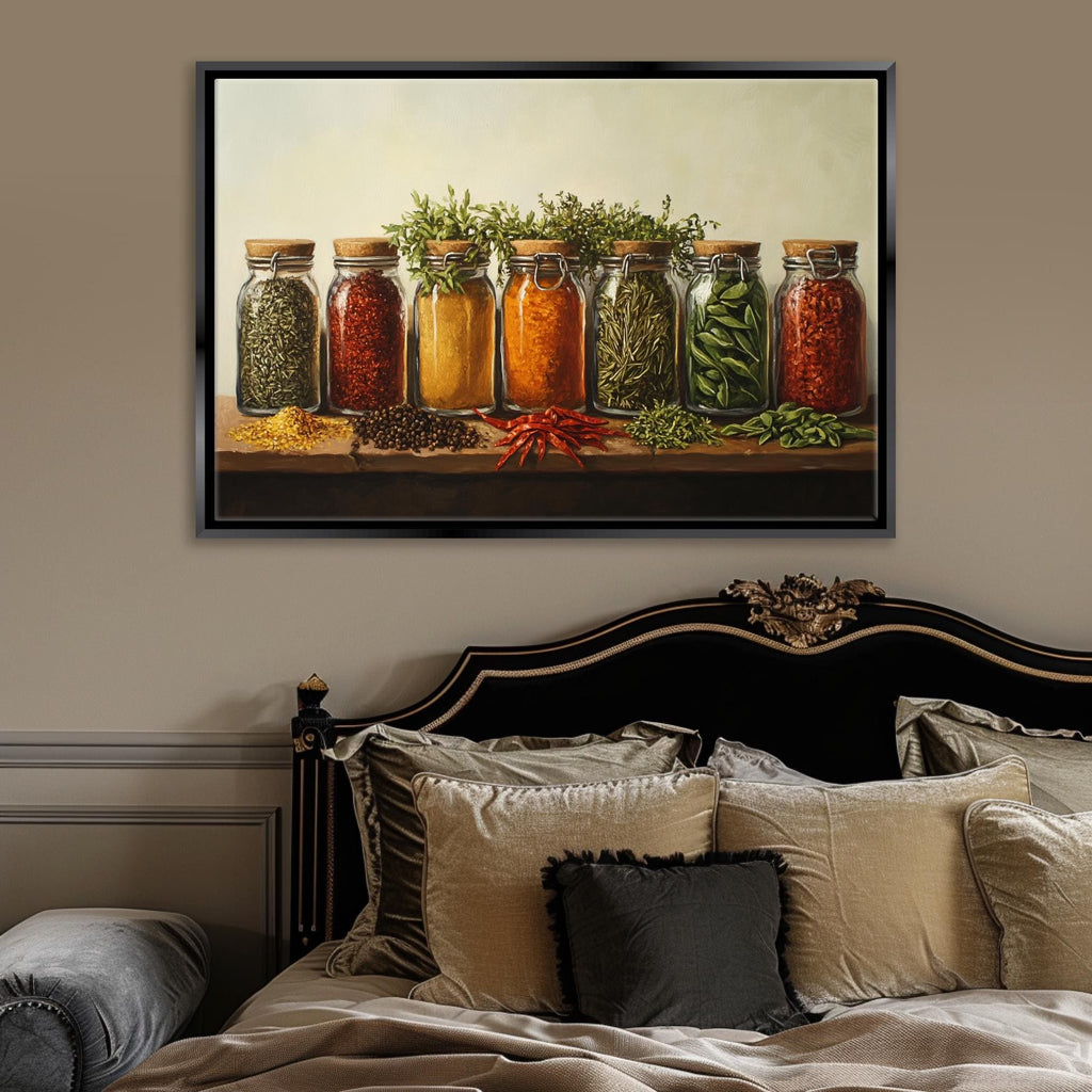 Herbs And Spices Canvas – Extra Large Wall Art | Farmhouse Kitchen Decor, Ready To Hang