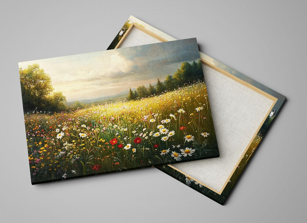 Wildflower Meadow Canvas - Extra Large Botanical Wall Art | Gallery Wrapped, Ready to Hang