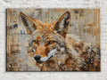 Rustic Texas Wall Art – Large Canvas Art | Southwest Coyote Decor, Ready to Hang