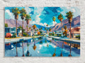 Palm Springs Pool Scene - Large Canvas Art | Gallery Wrapped Canvas Ready to Hang