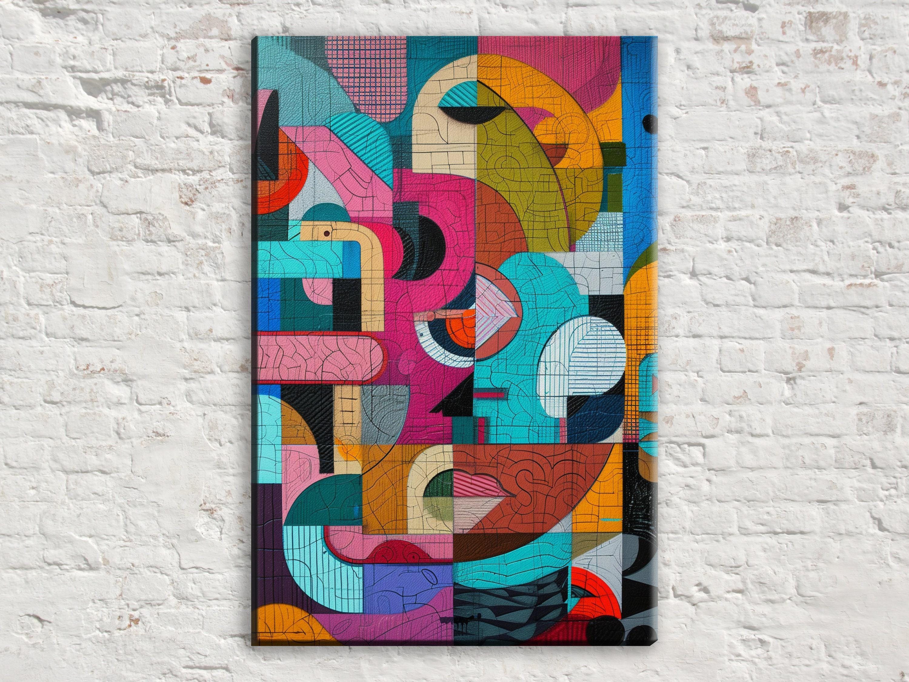 Brutalism Style Art - Large Canvas Art | Gallery Wrapped Canvas Ready to Hang