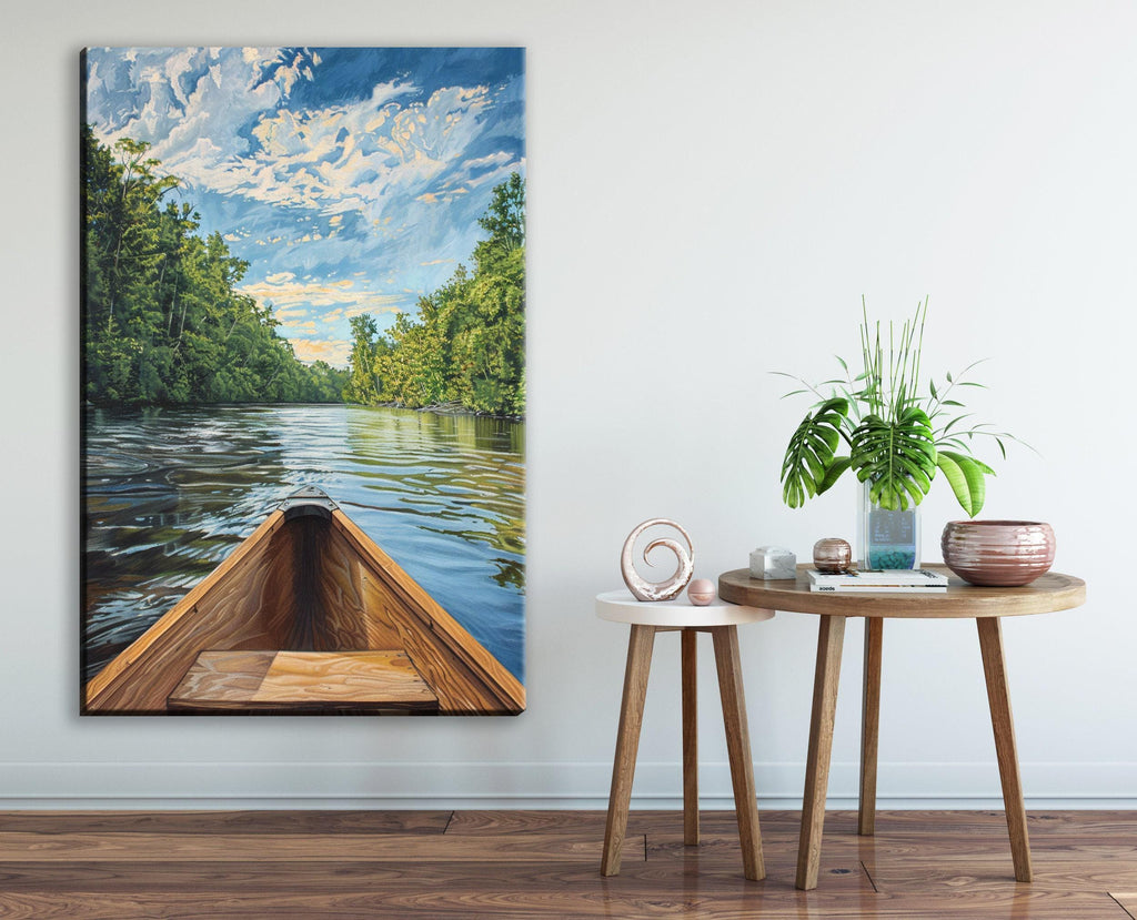 Canoe Wall Art – Large Canvas Art | Tranquil Waters Canvas, Gallery Wrapped