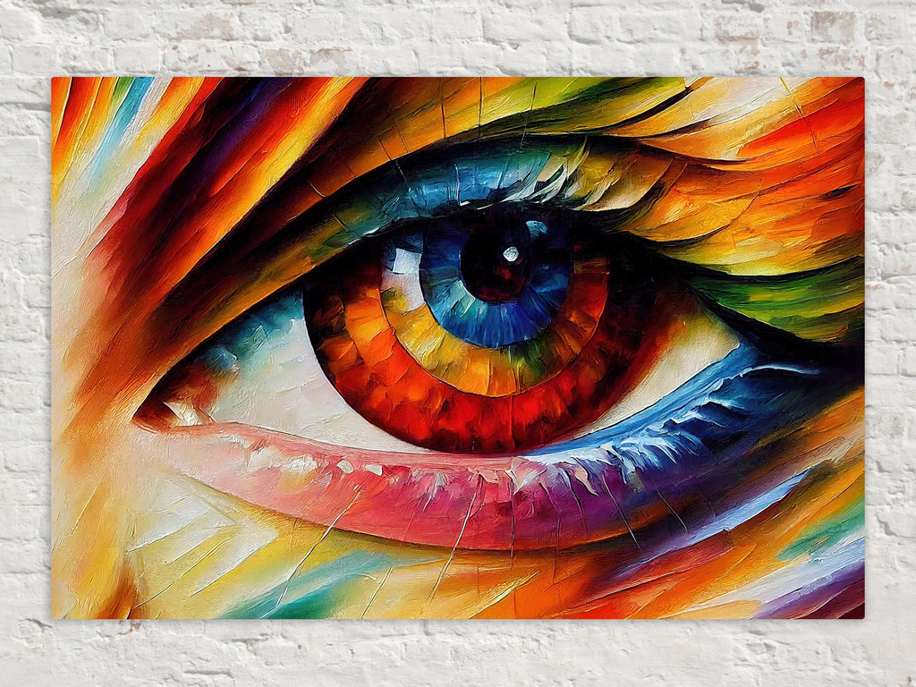 Eye Canvas Print – Vibrant Colorful Art on Large Gallery Ready Canvas