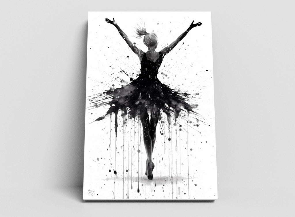 Graceful Dance Moves: Watercolor Ballerina Painting, Giclee Print on Canvas, Artist Paper, Watercolor Paper, Available in Extra Large Sizes