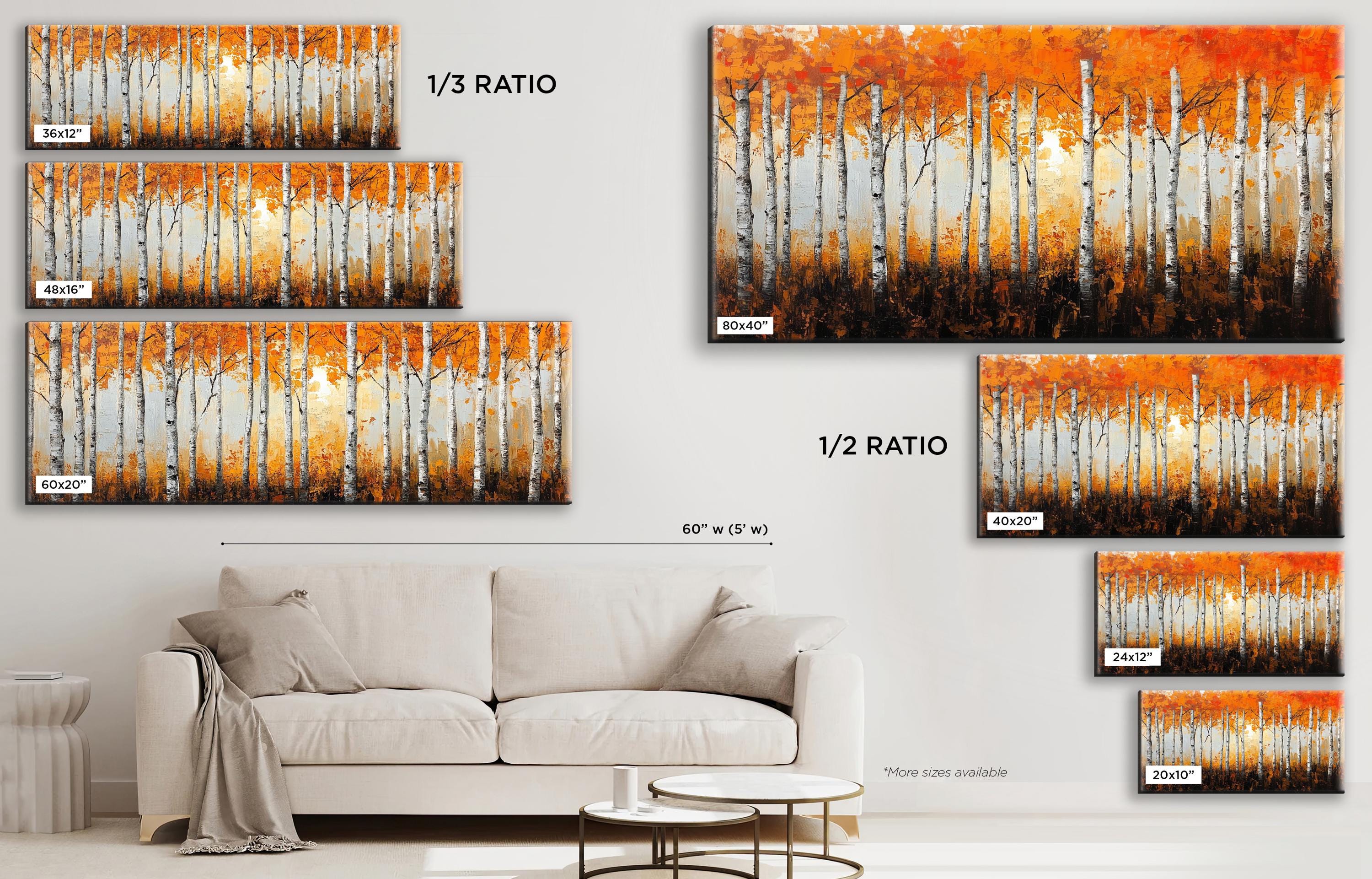 a living room with a couch and a painting on the wall