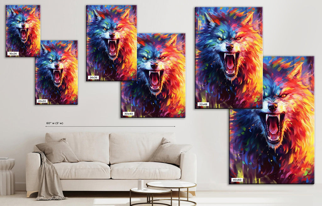 Werewolf Halloween Decor - Large Gallery Wrapped Canvas Print | Spooky Wall Art